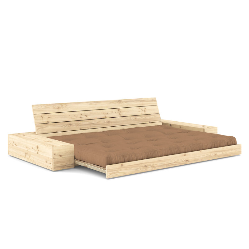 Karup Design-collectie Base Clear Lacquered W. 2 Sideboxes Clear W. 5-Layer Mixed Mattress