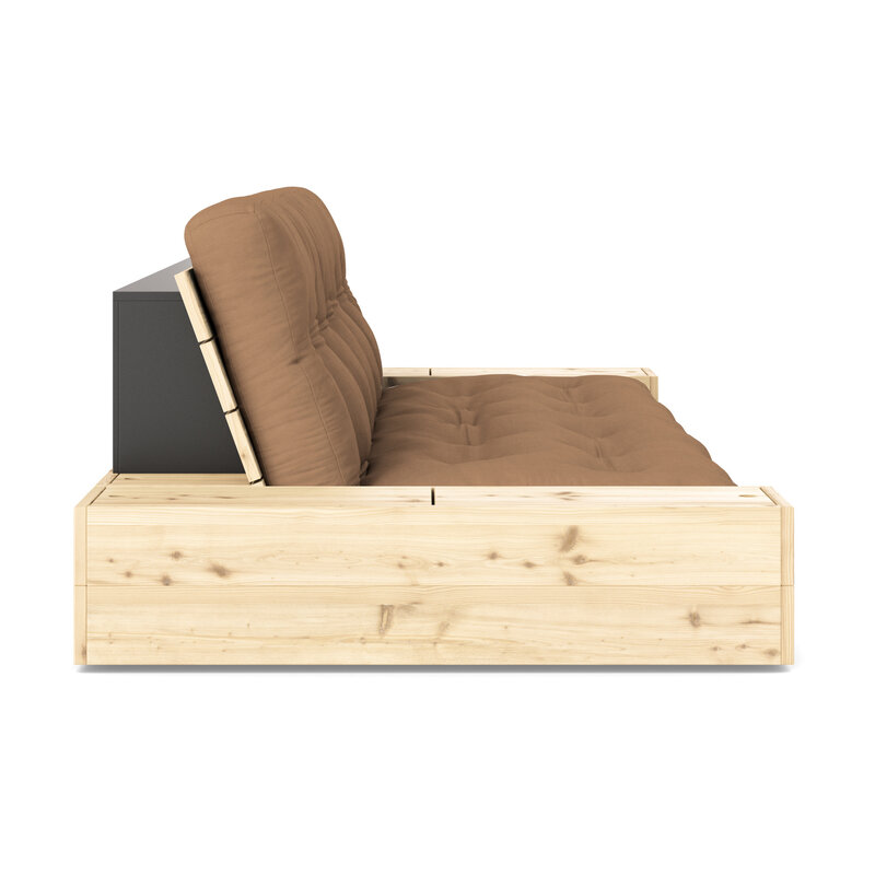 Karup Design-collectie Base Clear Lacquered W. 2 Sideboxes Clear W. 5-Layer Mixed Mattress