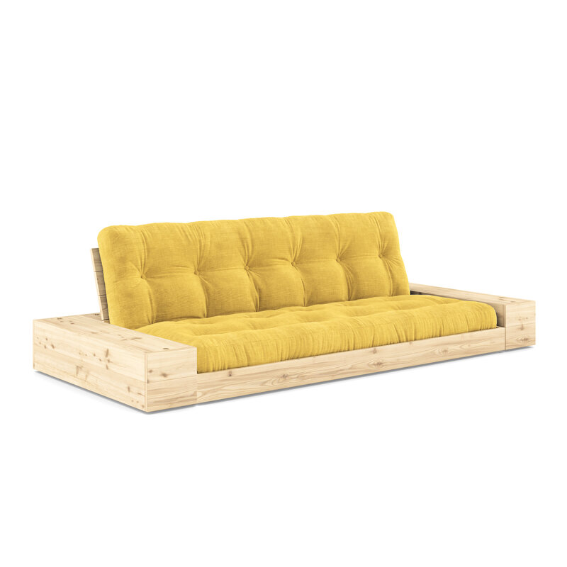 Karup Design-collectie Base Clear Lacquered W. 2 Sideboxes Clear W. 5-Layer Mixed Mattress Linen