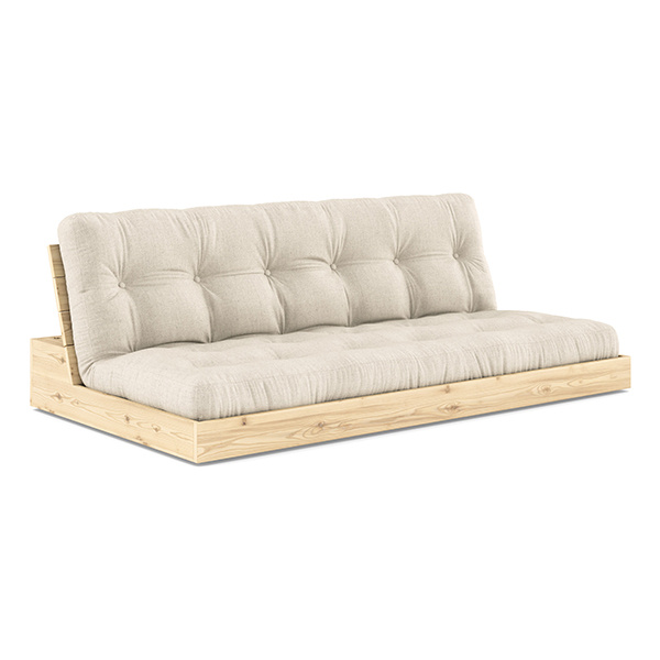 Karup Design-collectie Slaapbank Base naturel hout met 5-lagen mixed matras