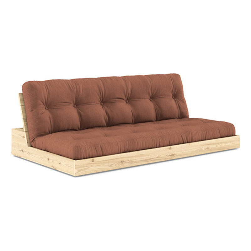 Karup Design-collectie Slaapbank Base naturel hout  met 5-lagen mixed matras