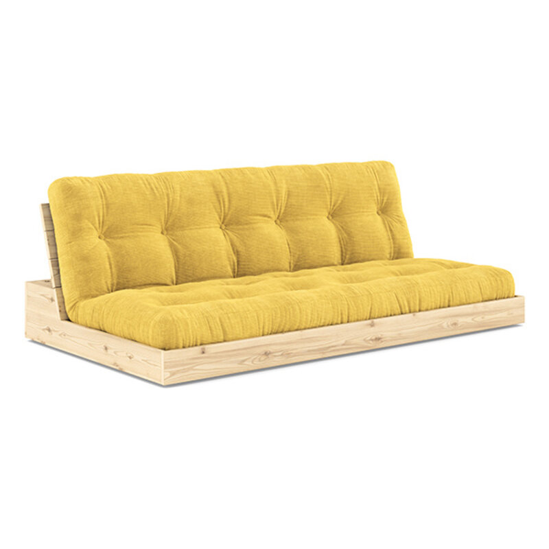 Karup Design-collectie Slaapbank Base naturel hout  met 5-lagen mixed matras