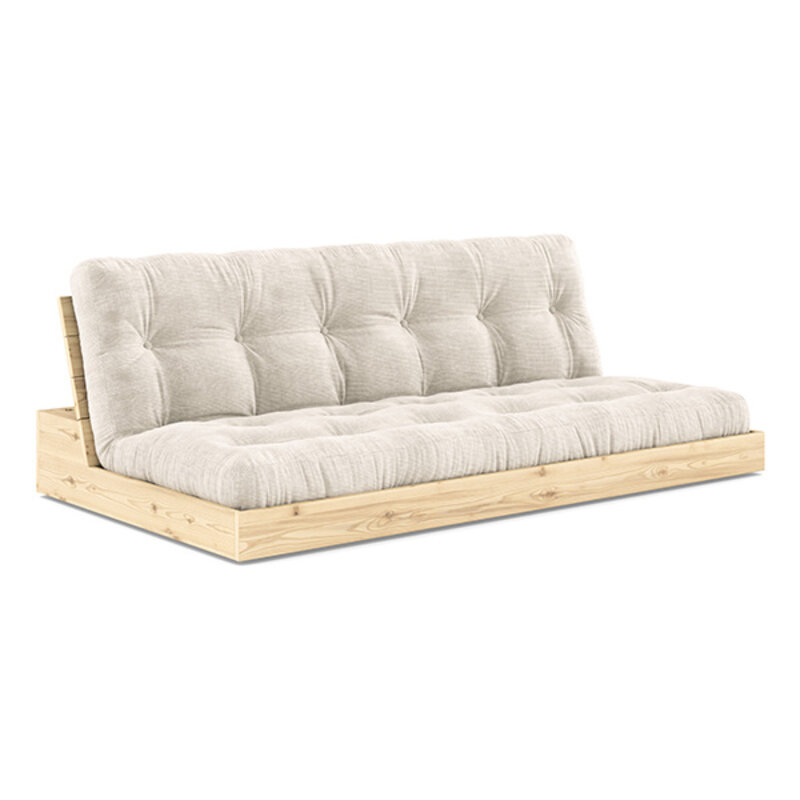 Karup Design-collectie Slaapbank Base naturel hout  met 5-lagen mixed matras