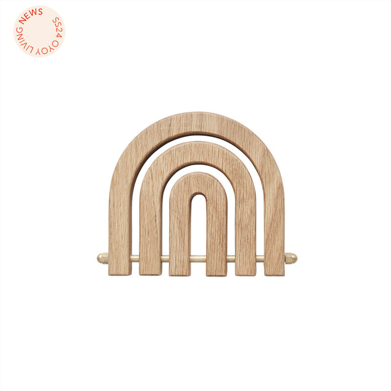 OYOY LIVING-collectie Regenboog Houten Onderzetter