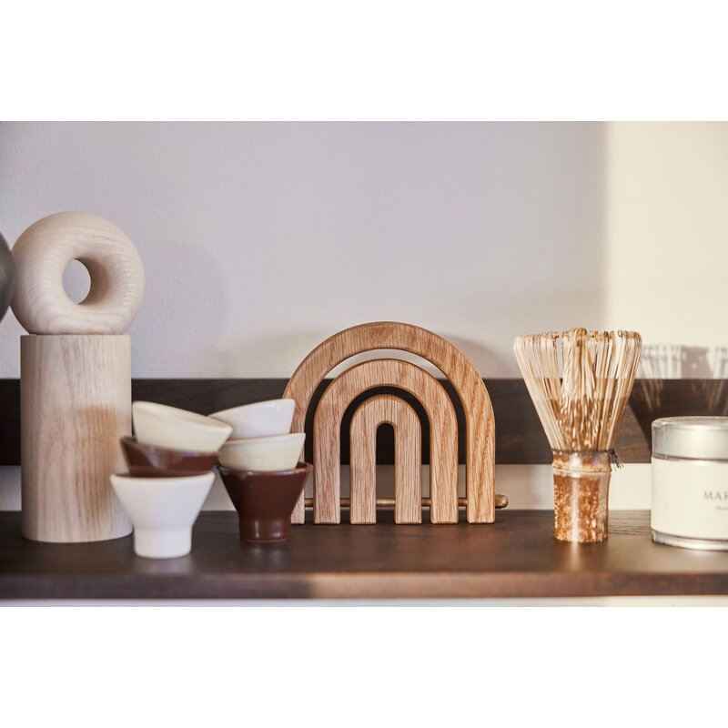 OYOY LIVING-collectie Regenboog Houten Onderzetter