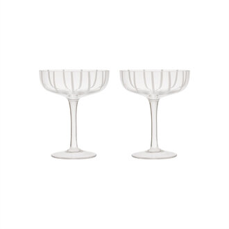 OYOY LIVING Mizu Coupe Glass  Set of 2  Clear