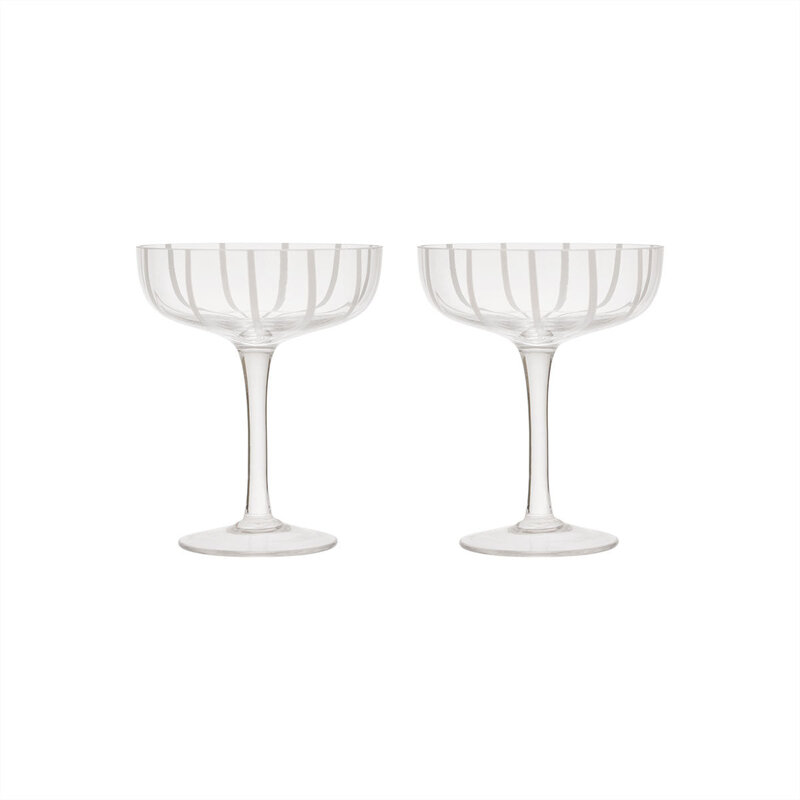 OYOY LIVING Mizu Coupe Glass  Set of 2  Clear