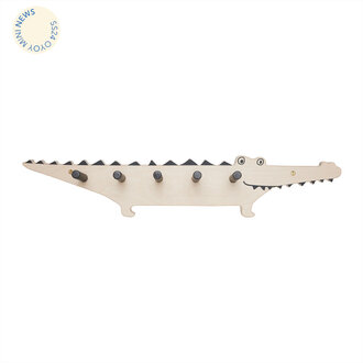 OYOY MINI Crocodile Coat Rack  Nature