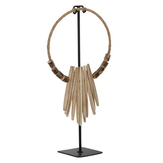 MUST Living Decorative wooden necklace on an stand