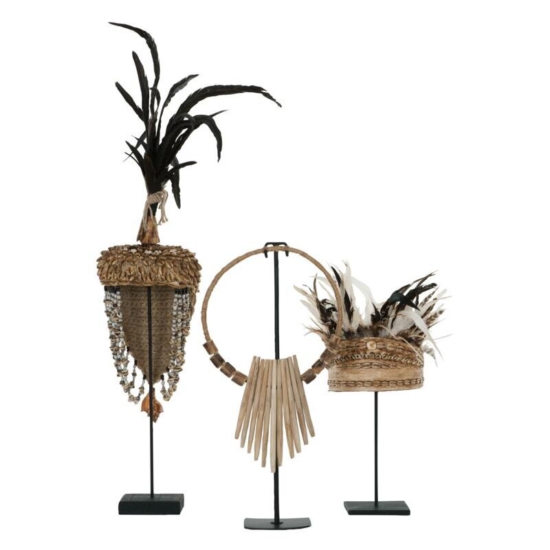 MUST Living-collectie Decorative wooden necklace on an stand