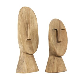 Ornament Nosy - set van 2 - naturel