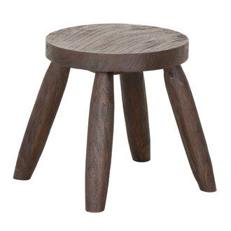 Kruk Melia bruin bruin recycled teakwood met natuurlijke scheuren in het hout