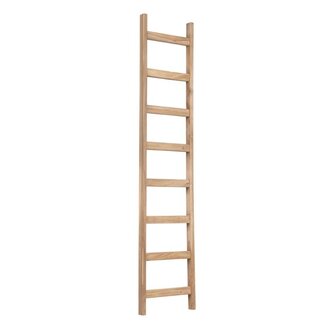 Ladder Steps 180x40x5 cm recycled teakwood met natuurlijke schuurtjes in het hout