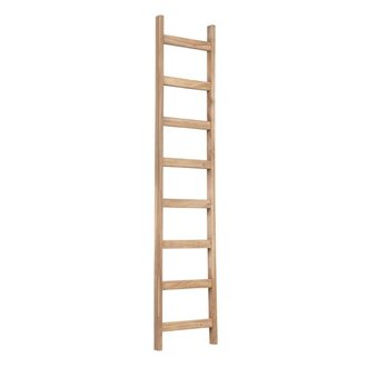MUST Living Ladder Steps 180x40x5 cm recycled teakwood met natuurlijke schuurtjes in het hout