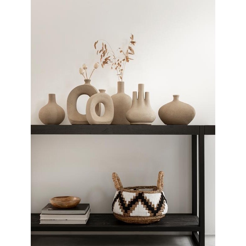 MUST Living-collectie Vaas Nava zand 21x28x13 cm terracota