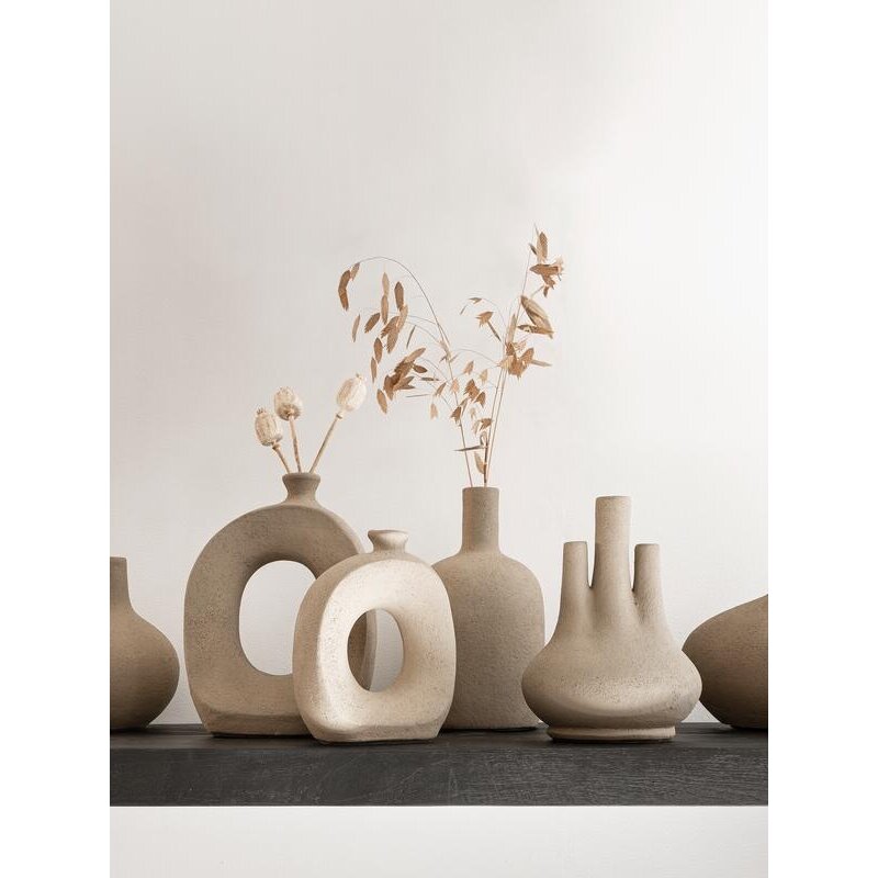 MUST Living-collectie Vaas Nava zand 21x28x13 cm terracota