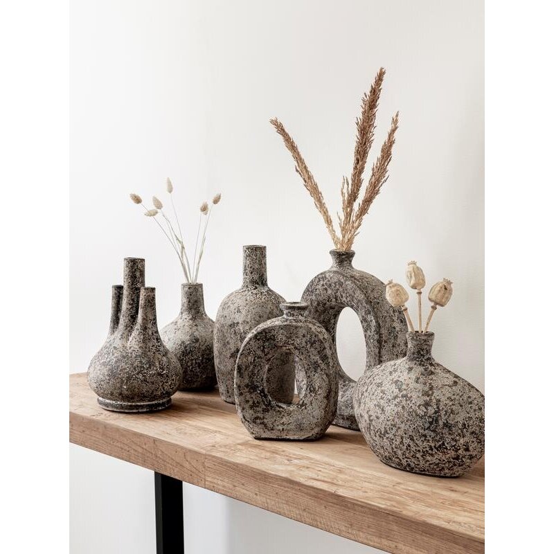 MUST Living-collectie Vaas Lou stone 31x18x11 cm terracota