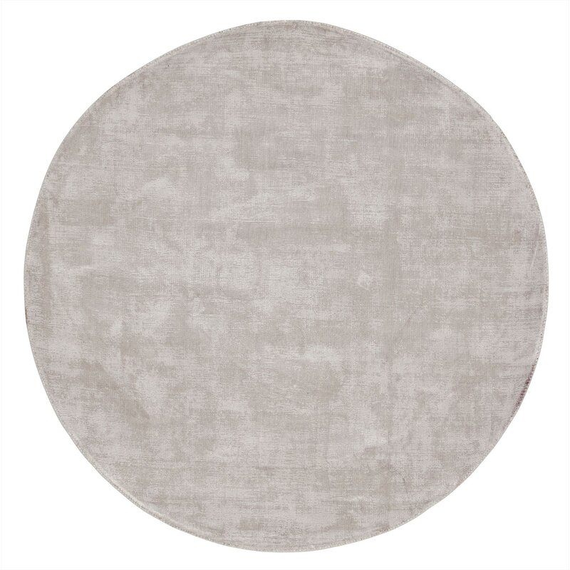 MUST Living-collectie Vloerkleed La Belle rond  dia 200 cm lichtgrijs 100% viscos