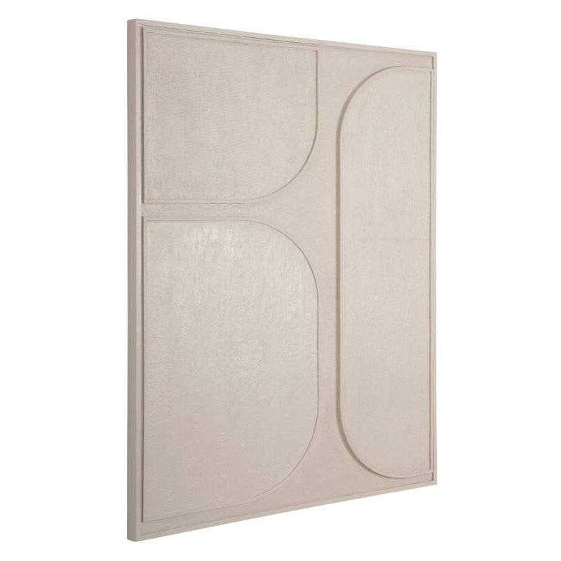 MUST Living-collectie Wandpaneel Lorcan Cream  127x102x4 cm cream houten bark