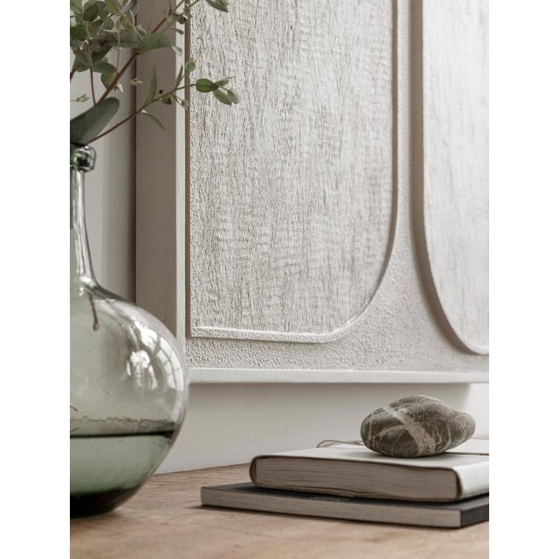 MUST Living-collectie Wandpaneel Lorcan Cream  127x102x4 cm cream houten bark