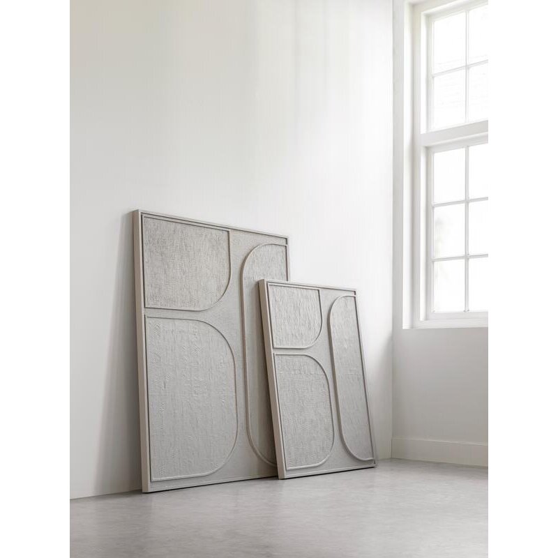 MUST Living-collectie Wandpaneel Lorcan Cream  127x102x4 cm cream houten bark