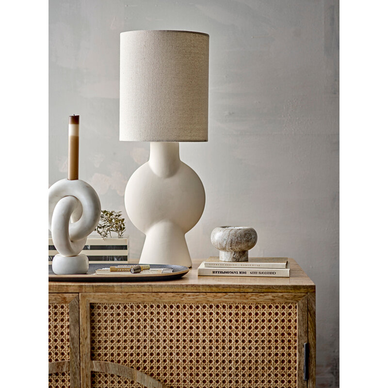 Bloomingville-collectie Tafellamp Sergio naturel aardewerk