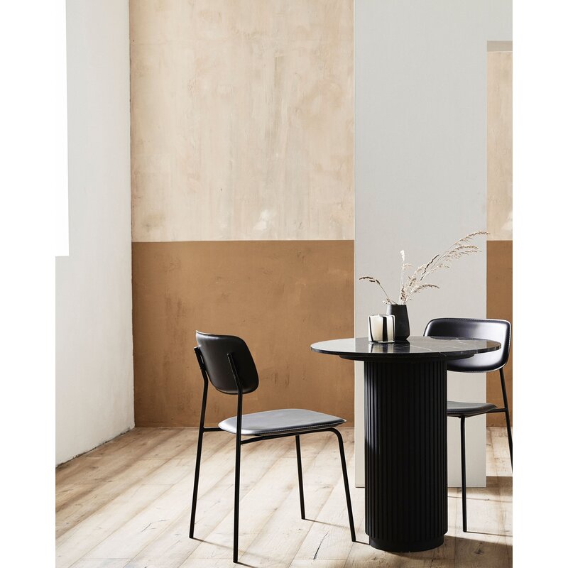 Nordal-collectie ERIE cafétafel zwart marmeren blad