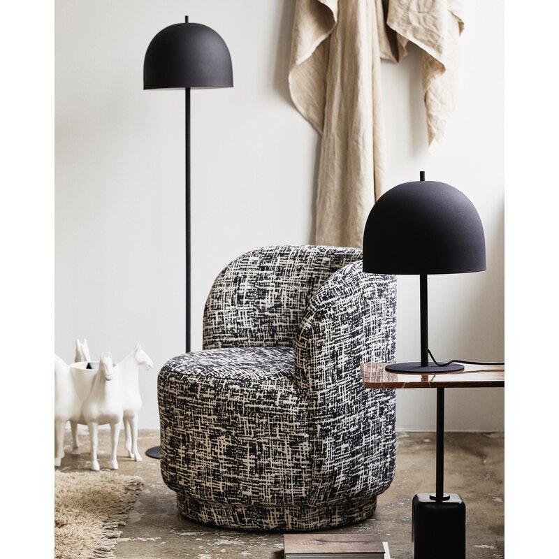 Nordal-collectie BOMU lounge chair black/white