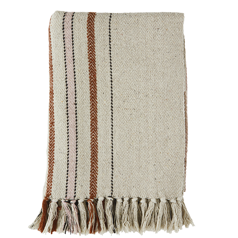 Madam Stoltz-collectie Recycled cotton throw