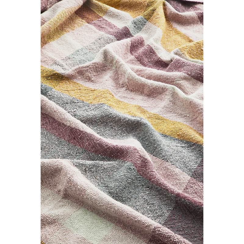 Madam Stoltz-collectie Checked cotton throw