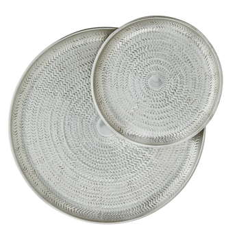 Madam Stoltz Hammered aluminum trays
