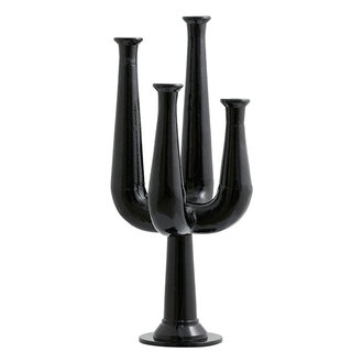 Nordal ULOPU candleholder, 4 arm, aluminum black Nordal ULOPU candleholder, 4 arm, aluminum black