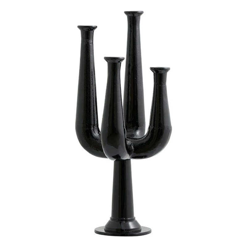 Nordal-collectie ULOPU candleholder 4 arm aluminum black
