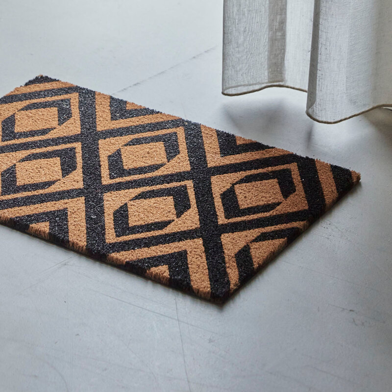 House Doctor-collectie Doormat Indi Nature/Black
