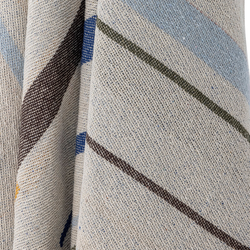 Bloomingville-collectie Toscana Throw Blue Recycled Cotton