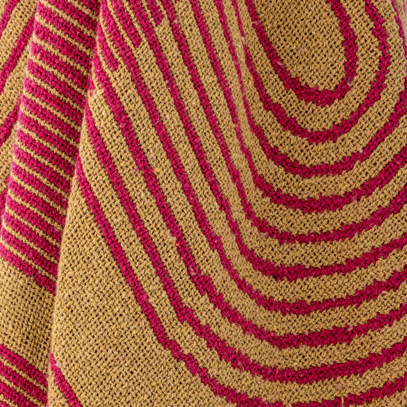Bloomingville-collectie Tiffanie-deken van roze gerecycled katoen