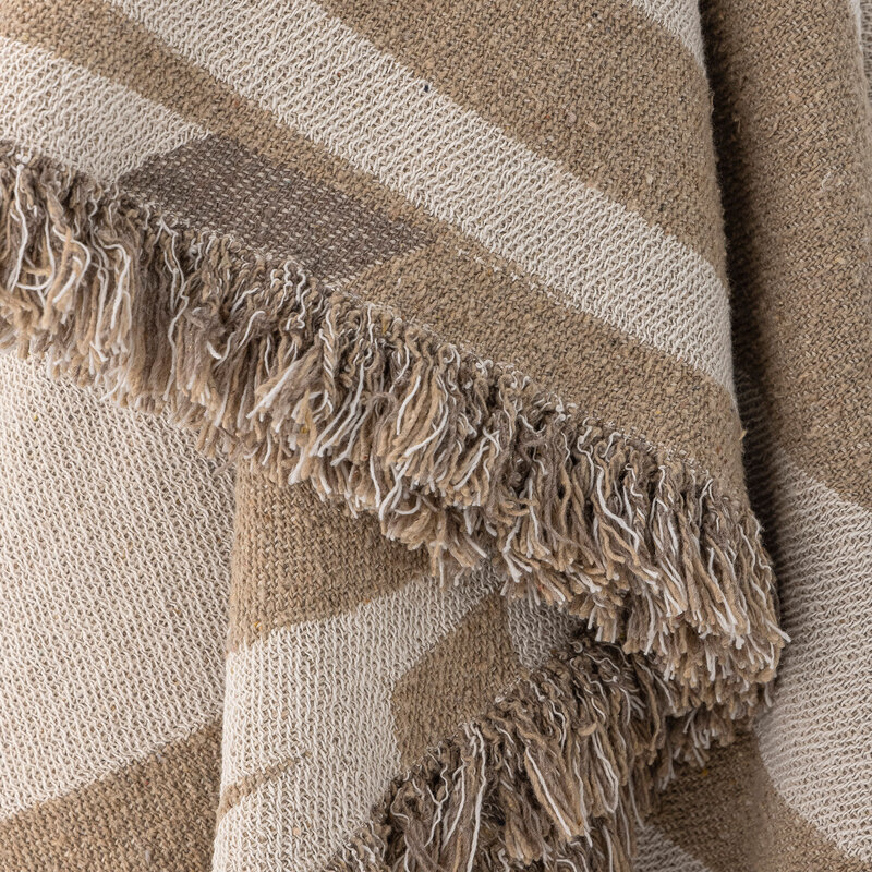 Bloomingville-collectie Orinoco Throw Nature Recycled Cotton