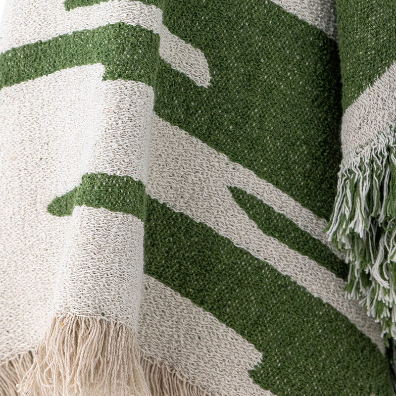 Bloomingville-collectie Haxby Throw Green Recycled Cotton