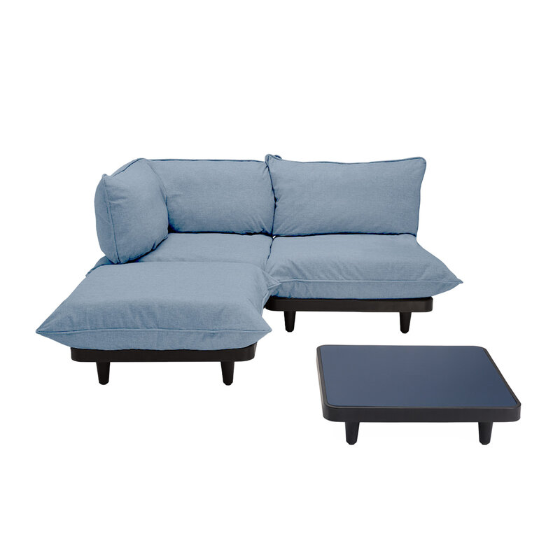 Fatboy-collectie Loungeset Paletti medium  Storm Blue incl. tafel dark ocean