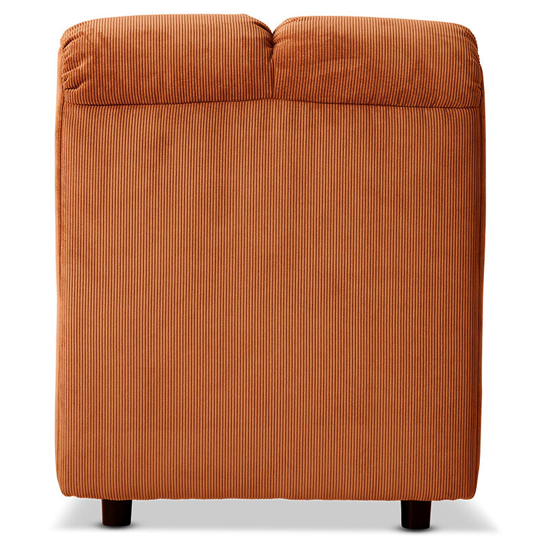 HKLIVING-collectie Wave bank: element midden klein corduroy rib dusty orange