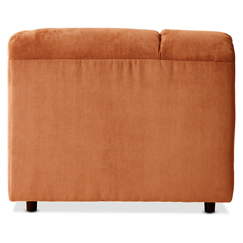 HKLIVING-collectie Wave couch: element right divan corduroy rib dusty orange
