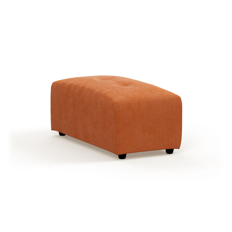 HKliving-collectie vint bank: element hocker small corduroy rib dusty orange