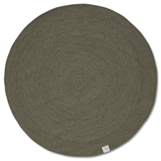 Classic Collection Rond vloerkleed Merino Donkergroen 160x160 cm