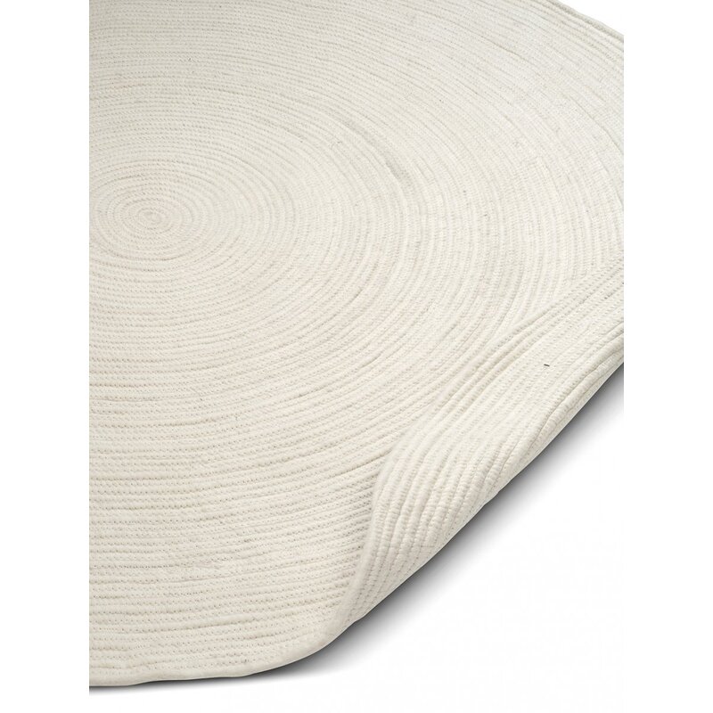 Classic Collection Rond vloerkleed Merino Wit 160x160 cm