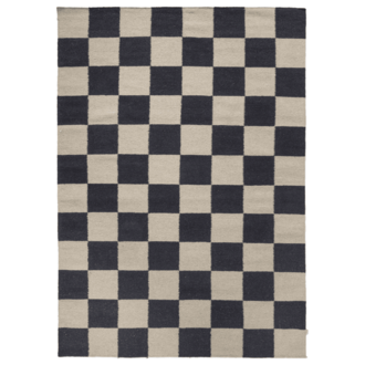 Classic Collection Vloerkleed Squares Zwart/Naturel 170x230 cm