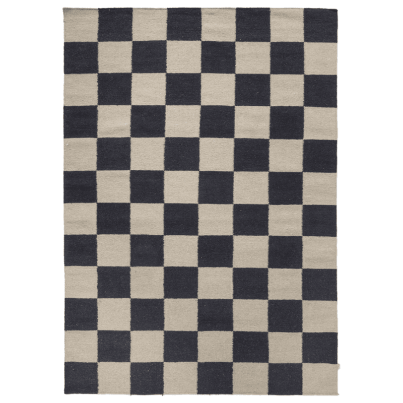Classic Collection Vloerkleed Squares Zwart/Naturel 170x230 cm