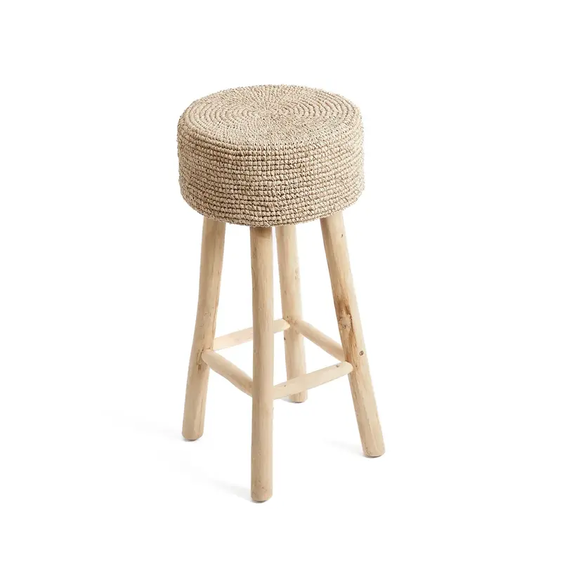 Bazar Bizar-collectie Raffia Barstoel