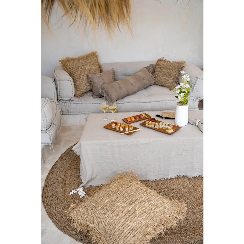 Bazar Bizar Het Linnen Tafelkleed - Beige - 150x150