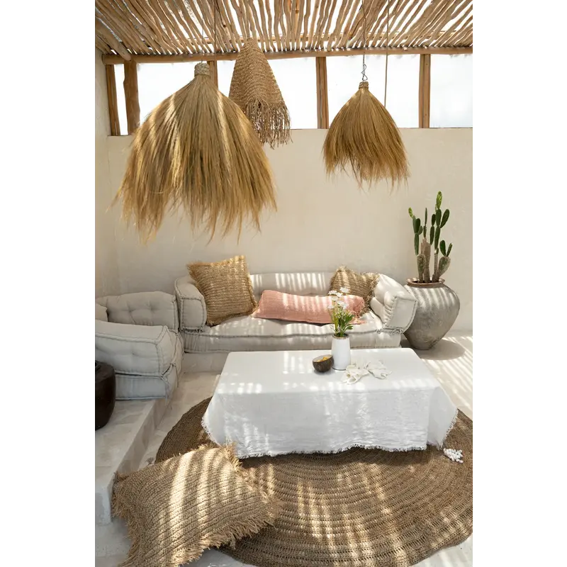 Bazar Bizar-collectie Linnen Tafelkleed - Wit - 150x250