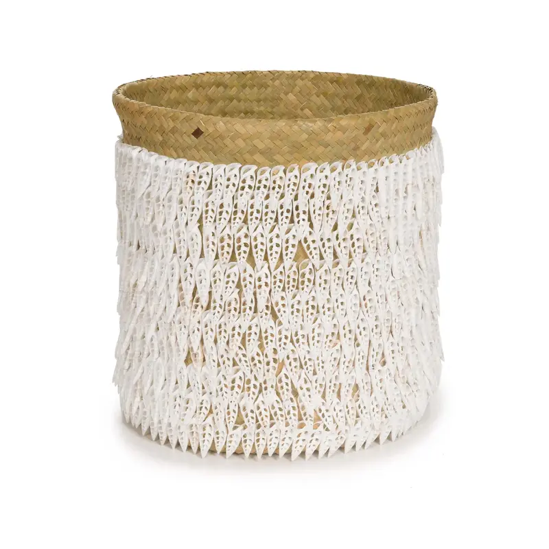 Bazar Bizar-collectie Pandan Mand #2 - Naturel Wit